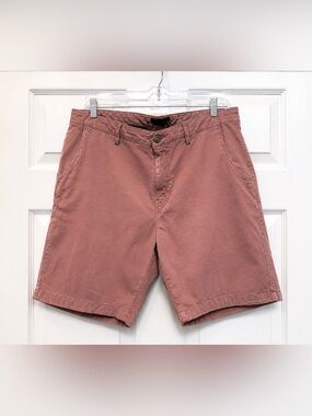 Shore Dusty Rose Men’s Flat Front Shorts Size 34 Casual Golf Preppy
